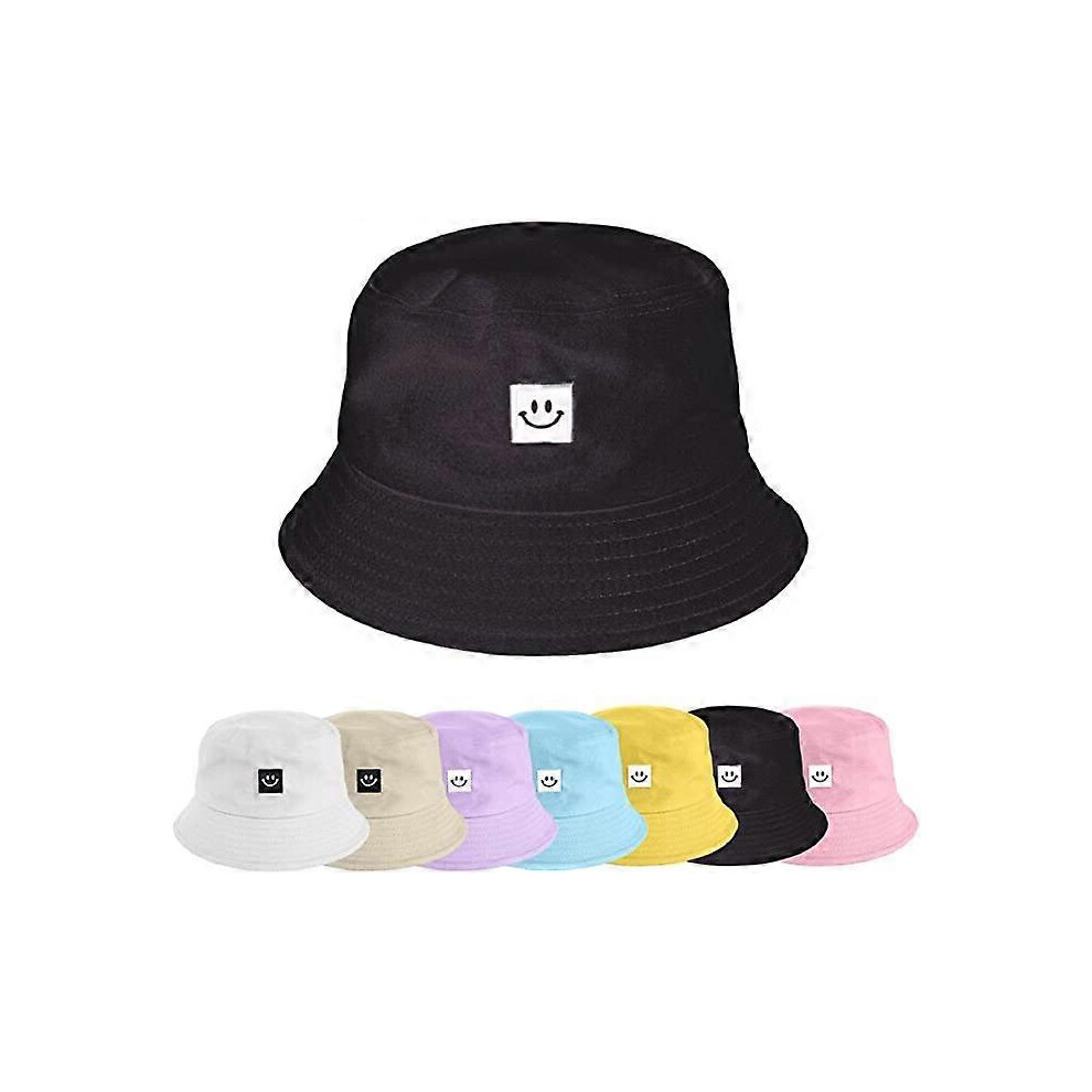 (As show, One size) Fisherman Hat Female Sun Hat Bucket Hats Cotton Bob Hat Foldable Sun Protection Hat for Women Men Outdoor Activity