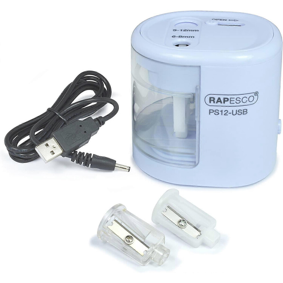 (As show, One size) USB Electric Pencil Sharpener, Blue