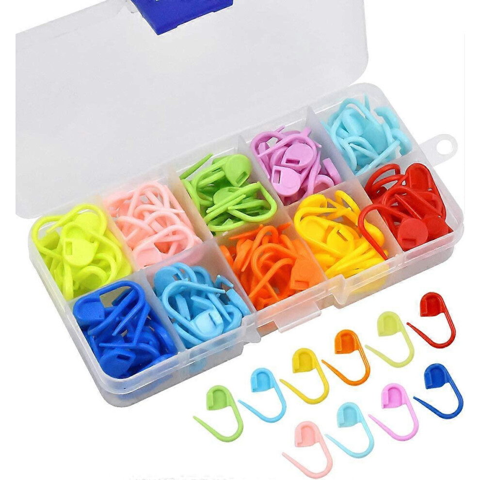 (As show, One size) 120 Pieces Stitch Markers, Pin Locking Markers for Crochet Knitting, Crochet Knitting Marker, Knitting Marker, 10 Colors