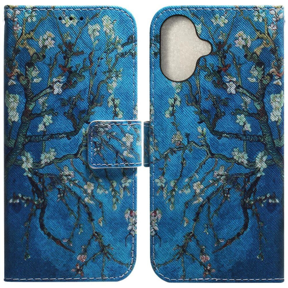 (Ohter) Flip Case For Iphone 16 Magnetic Closure Wallet Card Slots Painted Pu Leather 764563755585