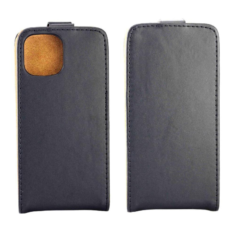 (Black) Vertical Flip Case For Iphone 13 Mini Tpu Leather Business Style Protective Cover Card Slot Black 764563757954
