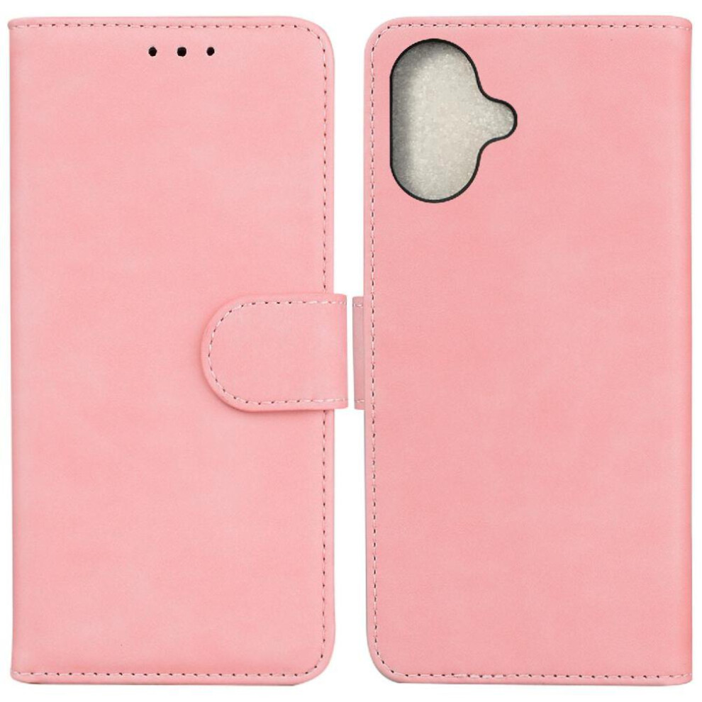 (Pink) Flip Case For Iphone 16 Card Slot Premium Pu Leather Magnetic Stand Holder Pink 764563758067