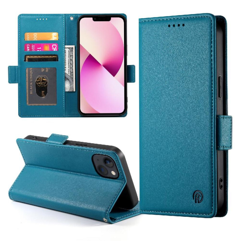 (Blue) Flip Case For Iphone 13 Wallet Business Flip Card Slots Daily Use Blue 764563758746