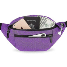 (As show, One size) 1 Fanny Pack Leisure Sports Waistpack Fitness Travel Cross Chest Bag Mobile Backpack Running Waistpack Travel Essentials on ClearancePurple