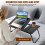 5-layer adjustable height, foldable laptop desk, office desk, cup holder and split desktop, quick opening design 6