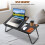 5-layer adjustable height, foldable laptop desk, office desk, cup holder and split desktop, quick opening design 8