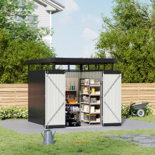 Garden Sanctuary 2 x 2.6 x 2M Outdoor Metal Garden Storage Shed