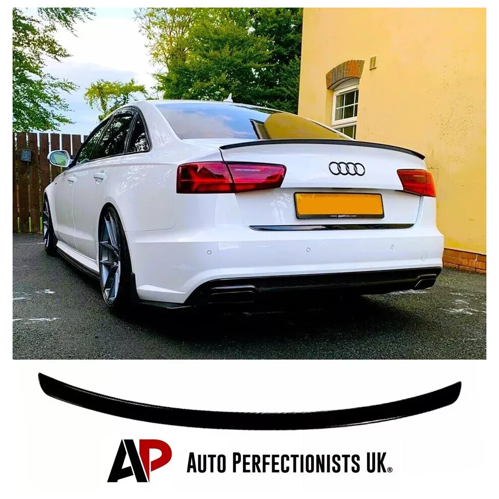 For Audi A6 S6 C7 Saloon Gloss Rear Boot Lip Spoiler Wing 2011-2018! Black 5061072662867