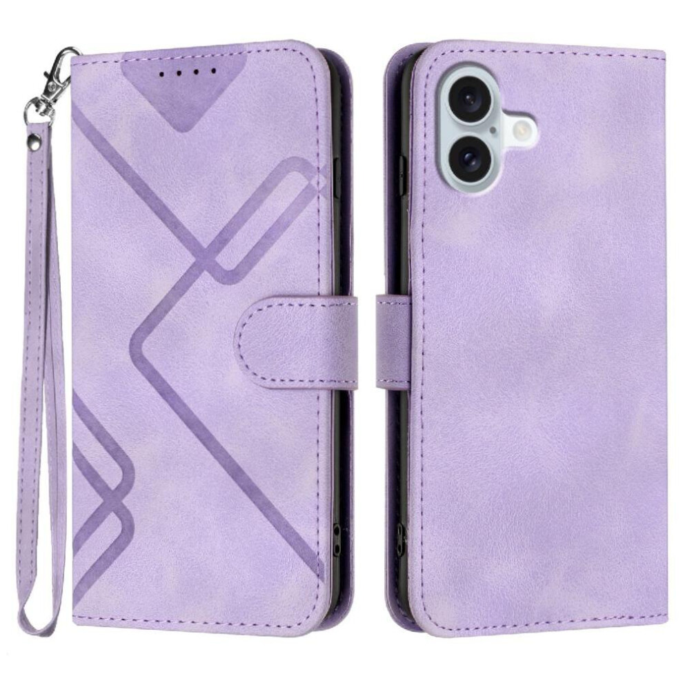 (Purple) Flip Case For Iphone 16 Plus Flip Wallet With Card Slot Stand Pu Leather Magnetic Cover Purple 764563762255