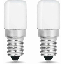 24V E14 LED Bulbs 6500K Cool White 2-Pack for Refrigerator, Freezer & Home Use