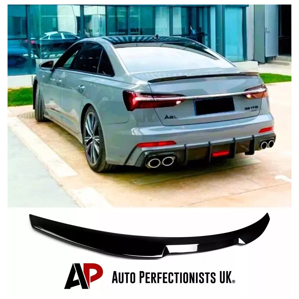 For Audi A6 S6 C8 Saloon Gloss Rear M4 Style Spoiler Wing Kit 2018+ Black 5061072660894