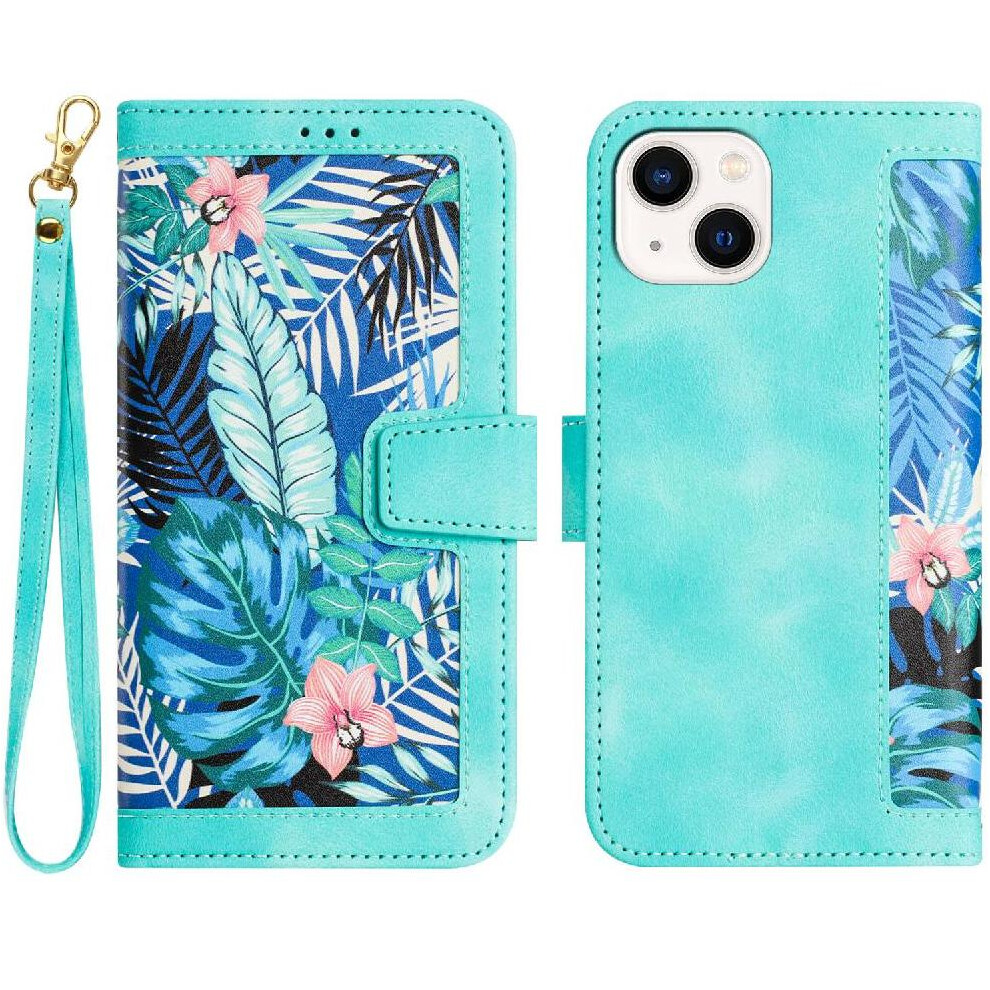 (Green) Wallet Case For Iphone 13 Pro Max Magnetic Closure Kickstand Anti Scratch Pu Leather Card Holder Green 764563765614