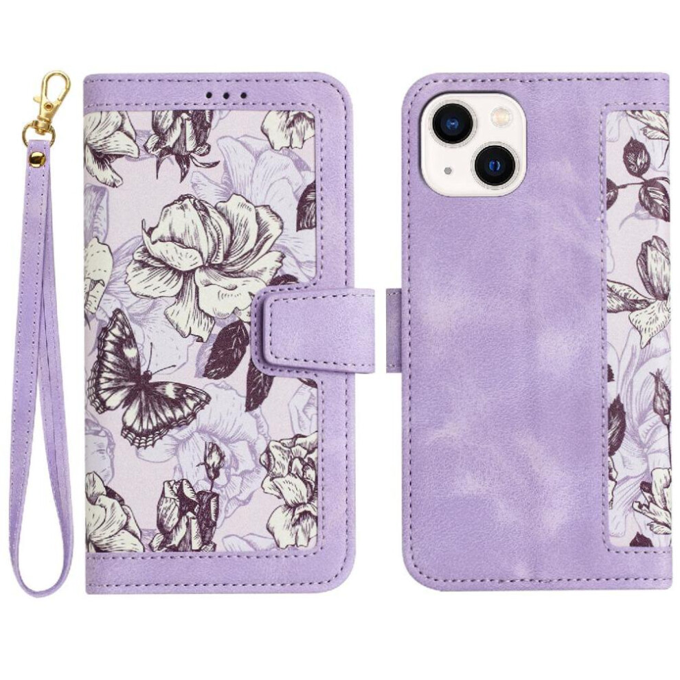 ( Violet) Wallet Case For Iphone 13 Pro Pu Leather Anti Scratch Kickstand Card Holder Magnetic Closure Light 764563765805