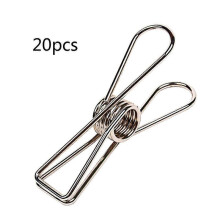 (silver) 20 Pcs Heavy Duty Clothes Pins Strong-Grip Wire Clothespins Laundry Clips for Clothesline, Snack Bags, Pictures, Paper silver