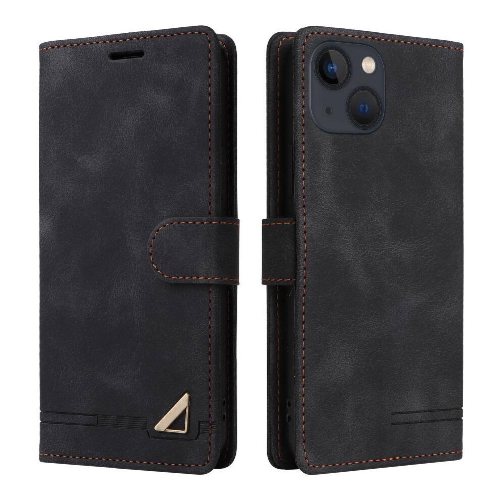 (Black) Flip Case For Iphone 13 Simple Business Shockproof Leather Case Flip Cover Wallet Black 764563768448