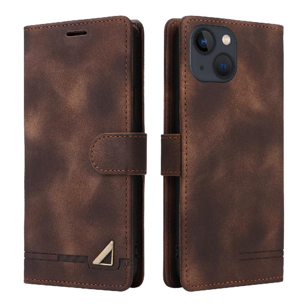 (Brown) Flip Case For Iphone 13 Simple Business Shockproof Leather Case Flip Cover Wallet Brown 764563768462