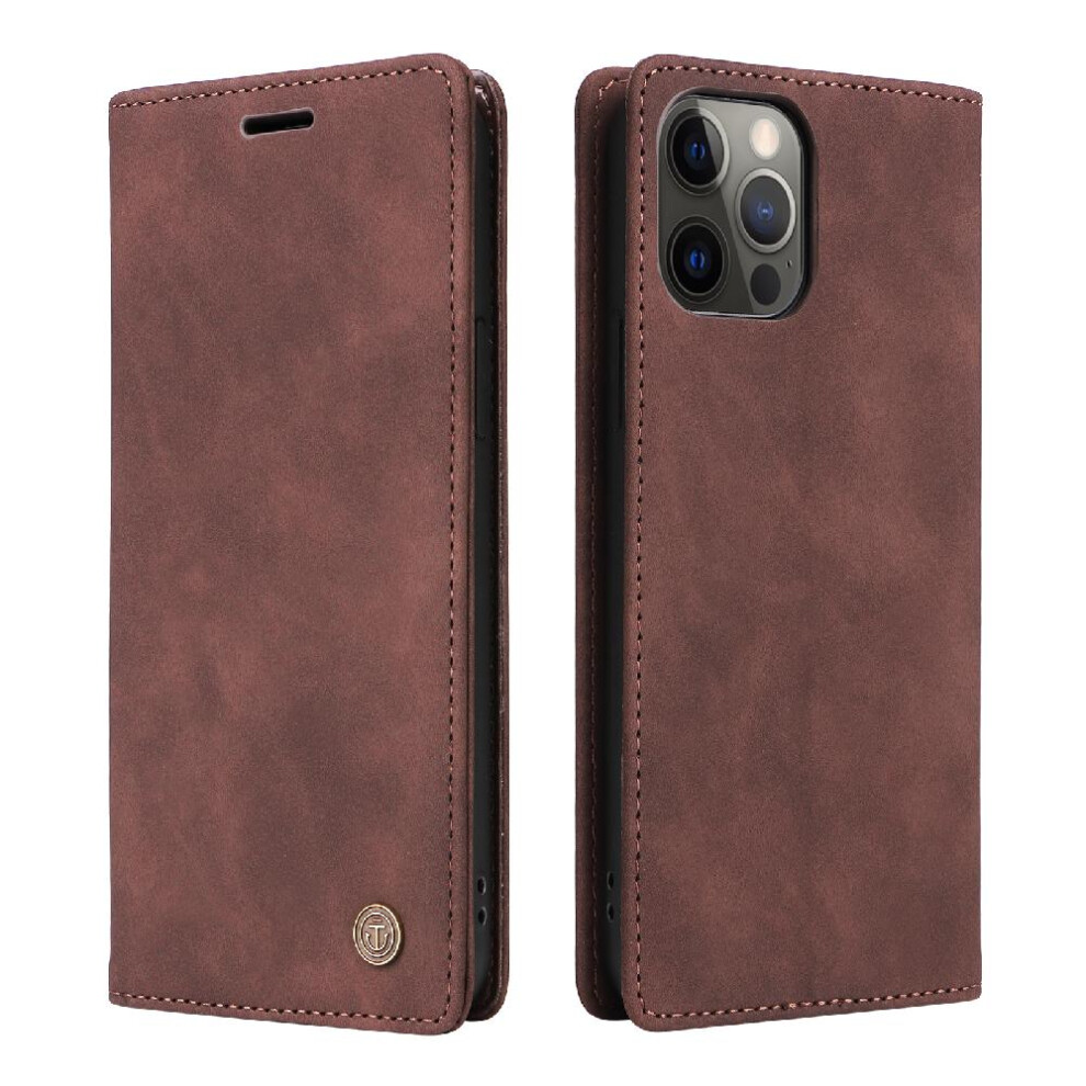 (Orange) Case For Iphone 13 Pro Max Shockproof Wallet Simple Business Flip Cover Leather Case Orange 764563768769