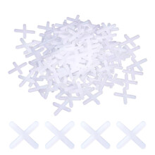 500Pcs Tile Spacers 3mm Wall Floor Tile Plastic Cross Spacer for Tile Fixing Mat Road Mat Garden Slab Tile Leveling, White