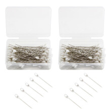 200pcs Boutonniere Pins for Flowers Wedding Pins 3.8cm Teardrop Pearl Heads Pin, Scarf Corsage Quilting Dress Sewing Pin for Jewelry Making
