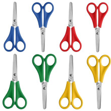 8 Pcs Kids Scissors, DIY Craft and Office Use, Plastic Handle Safety Scissors for Kids for Scrapbooking Art DIY Craft Students Teaching Stat