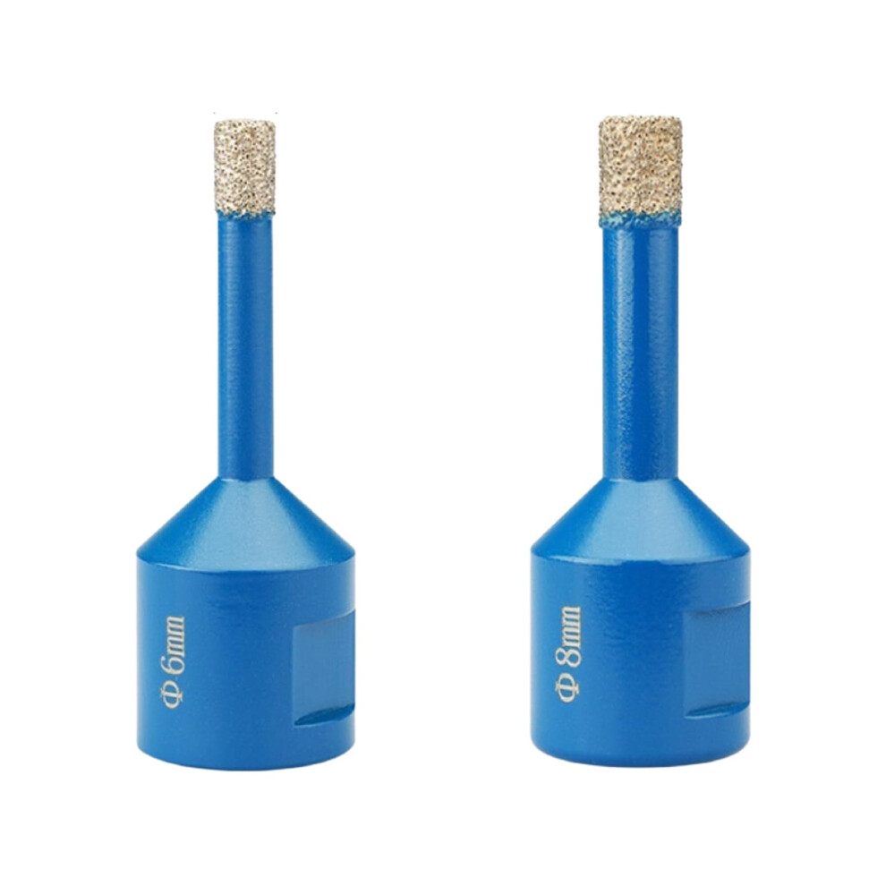 M14 Diamond Drill Bits 2Pcs 6Mm 8Mm Diamond Porcelain Tile Glass Drill Bit Vacuum Brazed Tip Masonry Drill Bits Set 6920702353935