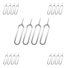 KIQAWEE 20 Pack Universal SIM Card Removal Tool Kit, Compatible with iPhone Samsung & All Smartphones, iPhone Pin for SIM, Card Tray Ejector
