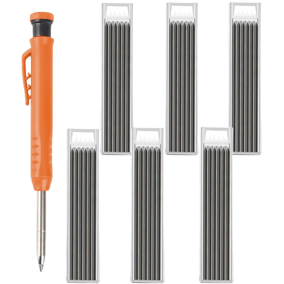 36Pcs Tracer Pencil Refills, With 1Pcs Orange Carpenter, 2.8Mm Solid Deep Hole, Black Solid Carpenters Pencil Refills Replacement For Archit 6920702354246