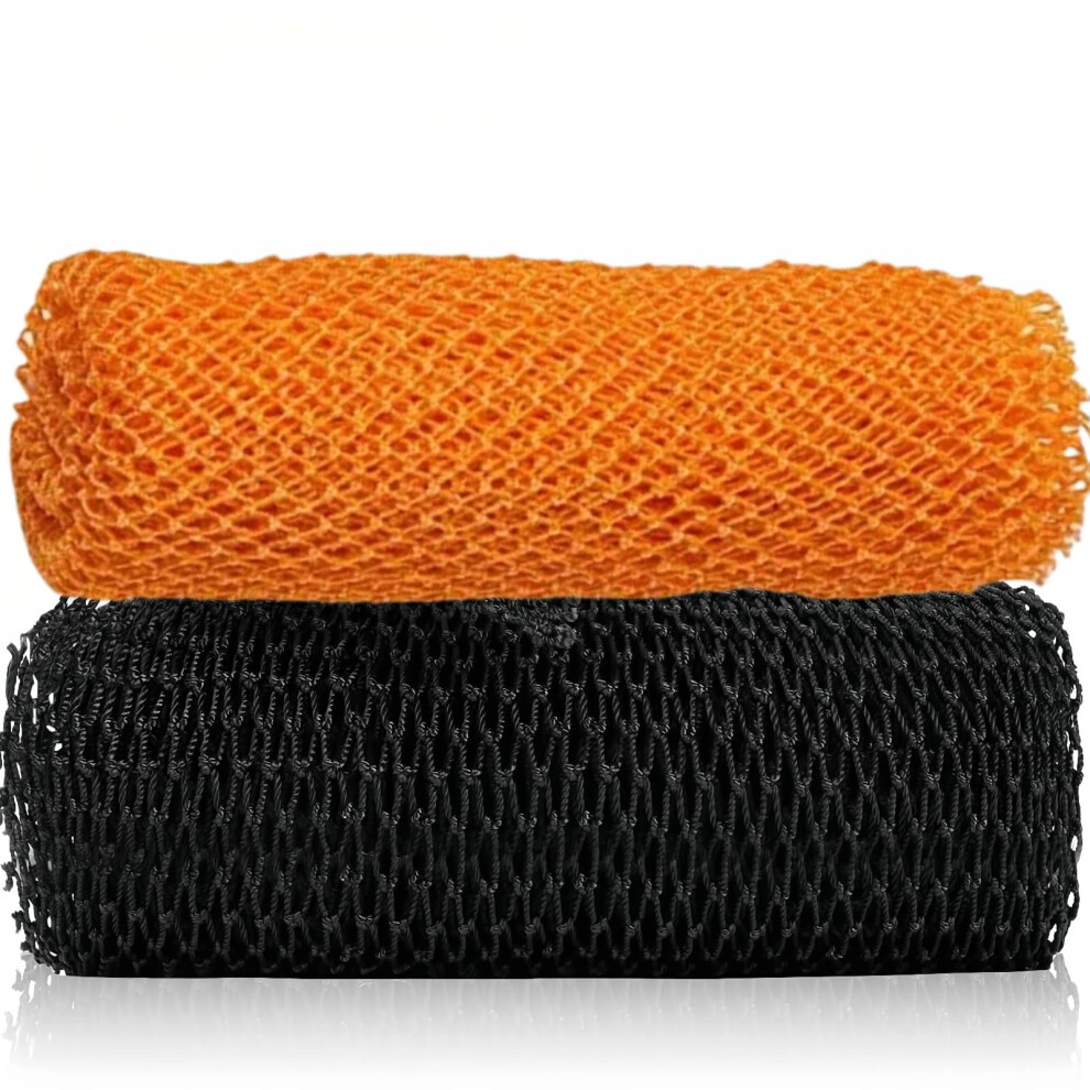 2pcs African Net Sponge, Set for Total Body Exfoliation, 100% Nylon African Net Sponge with Knots for Deep Cleansing and Spa Like Experience