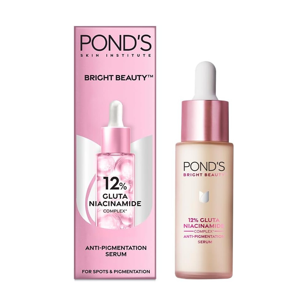 Pond's Bright Beauty Face Serum with Gluta-Niacinamide | For Visibly Brighter, Spot-Free Skin in 1 Week | Lightweight & Fast Absorbing