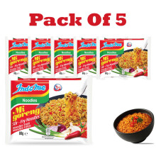 Indomie Mi Goreng Instant Fried Noodles – 80g (Pack of 5) | Savoury Indonesian Stir-Fry Noodles