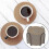 Wooden Drink Coasters for Kitchen Tabletop Protection, Reusable Round Hot Coasters 2