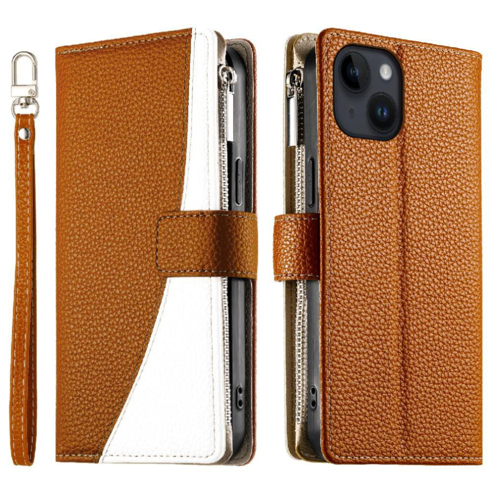 (Brown) Compatible With Iphone 13 Case Elegant Wallet Card Slots Leather Case Brown 764563772896