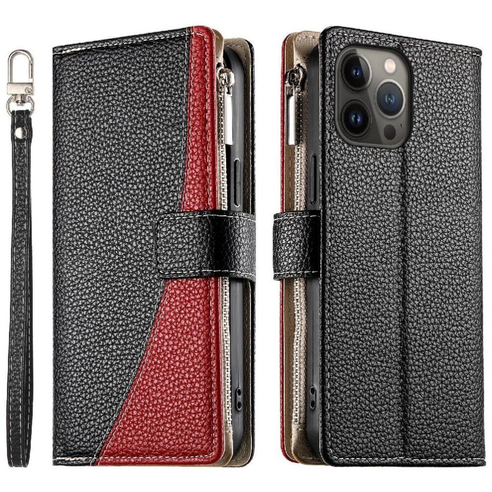 (Black) Compatible With Iphone 13 Pro Max Case Wallet Elegant Card Slots Leather Case Black 764563772940