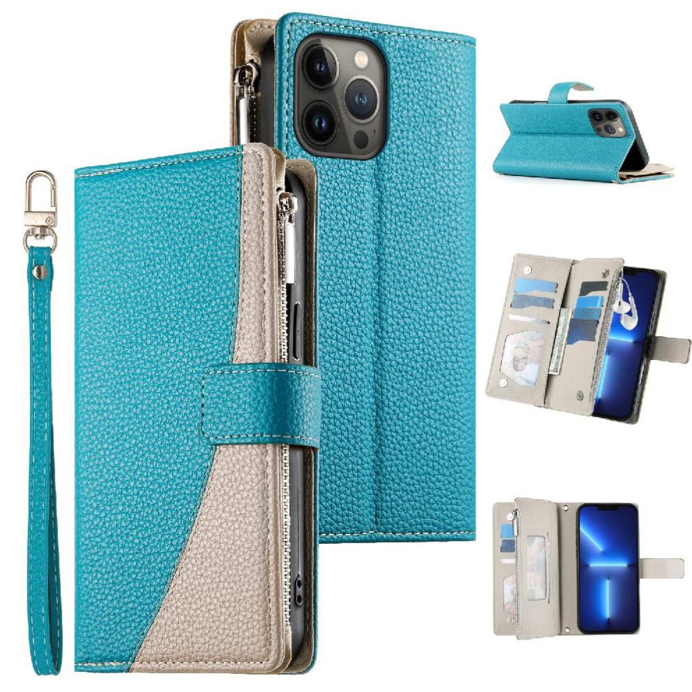 (Green) Compatible With Iphone 13 Pro Max Case Wallet Elegant Card Slots Leather Case Green 764563772933