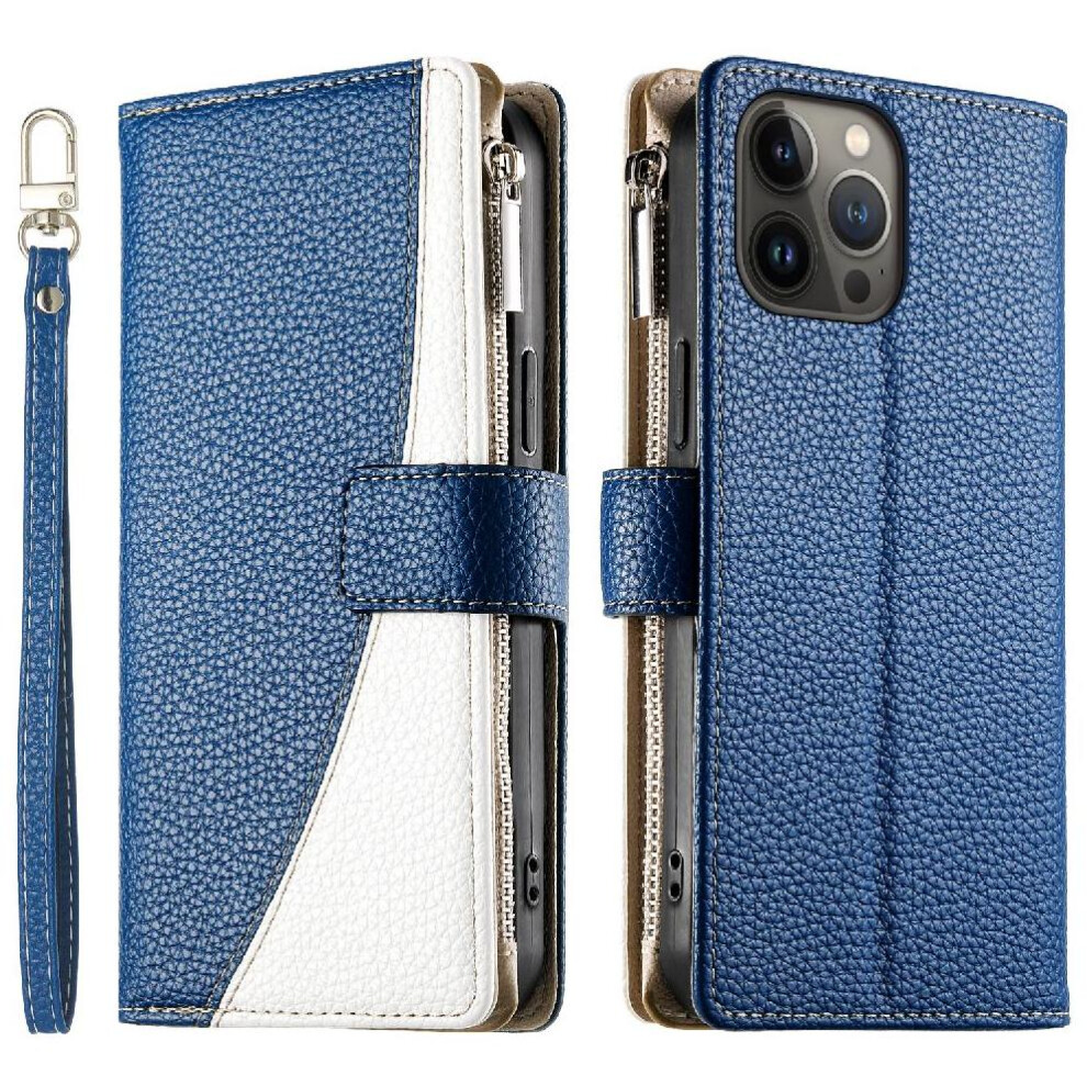 (Blue) Compatible With Iphone 13 Pro Max Case Wallet Elegant Card Slots Leather Case Blue 764563772971
