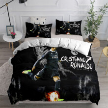 Fußballstar-Steppdecken-Set mit Aufdruck -cr7 135x200cm