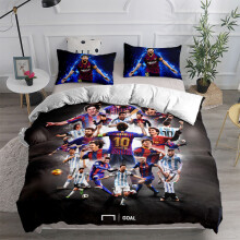 Bettwäscheset mit Fußballstar-Aufdruck -123113 Messi 135x200cm