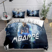 Bettwäscheset mit Fußballstar-Aufdruck -06125 Mbappe 135x200cm