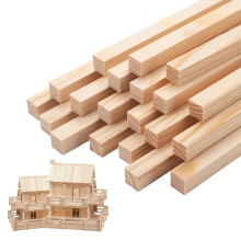 50 Stück Holzstäbchen, Balsa Holzstäbchen, natürliche Holz Quadrat Dowel Stäbchen für Handwerk, DIY Modelle Holzbearbeitung Projekte, perfek