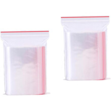 500 PCS Griff Seal Bags - kleine klare Plastik-Reißverschlusstaschen, wiederverschließbar und wiederverwendbar für Küchenlagerung, Perlen, S