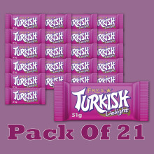 Fry's Turkish Delight Chocolate Bar – 51g (Pack of 21)