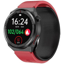 (Red) TK62 Smart Watch Airbag Pump Airbag ECG Blood Pressure Blood Lipid Health Management Monitoring For Men Women