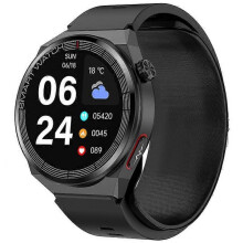(Black) TK62 Smart Watch Airbag Pump Airbag ECG Blood Pressure Blood Lipid Health Management Monitoring For Men Women