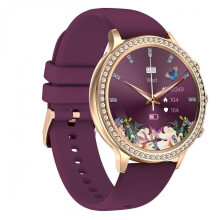 (Wine Red) Smartwatch I70 All-Touch Fitness Running Bluetooth Pedometer Call Reminder Sleep Tracker Smart Watch For Women