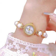 (Gold) BS Bee Sister FA1805 Chanelstyle Women's Watch Medieval Luxury Pearl Wrist Watch