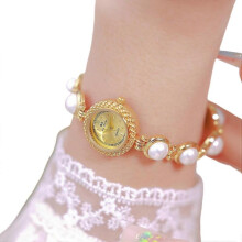 (Champagne) BS Bee Sister FA1805 Chanelstyle Women's Watch Medieval Luxury Pearl Wrist Watch