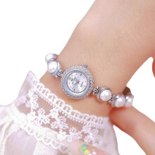 (Silver) BS Bee Sister FA1805 Chanelstyle Women's Watch Medieval Luxury Pearl Wrist Watch