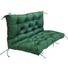 (L) Garden Outdoor Waterproof Sunscreen Casual Bench Cushion Swing Chair Cushion Dark Green