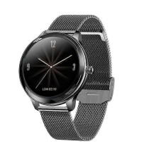 (Black Steel) V33 Smart Watch For Women HD Color Bluetooth Body Temperature Sleep Blood Oxygen Monitoring Watch