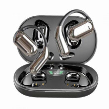 (Black) Q16 Bluetooth 5.3 Sports Earbuds Hifi Touch Control Waterproof Comfy Fit Headphones with Earhook